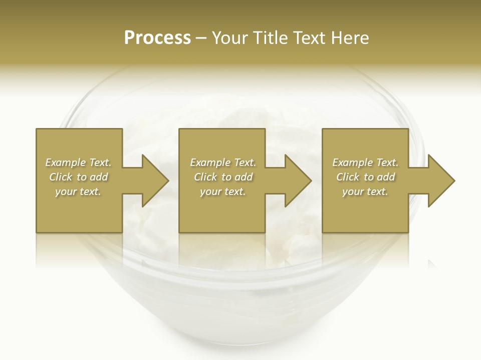 A Bowl Of Whipped Cream On A White Background PowerPoint Template