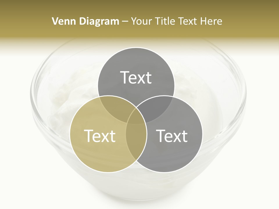 A Bowl Of Whipped Cream On A White Background PowerPoint Template