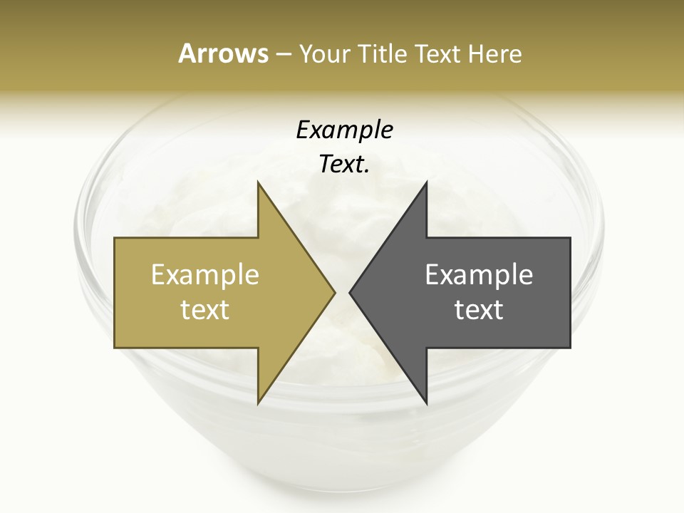 A Bowl Of Whipped Cream On A White Background PowerPoint Template