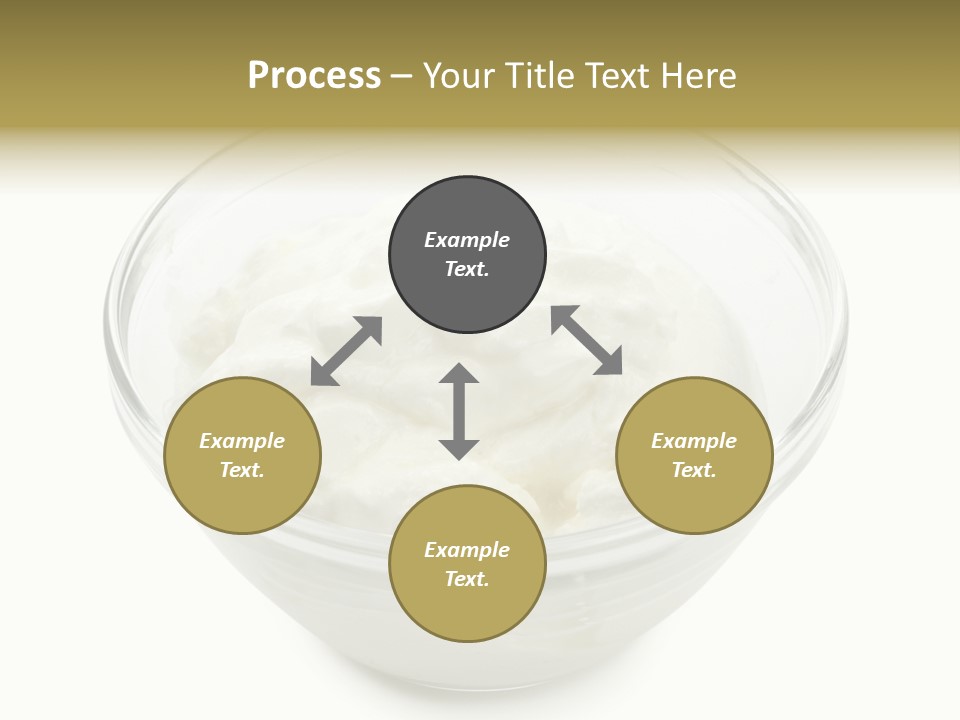A Bowl Of Whipped Cream On A White Background PowerPoint Template
