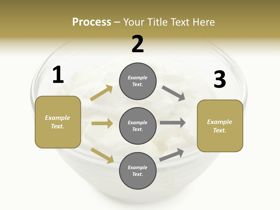 A Bowl Of Whipped Cream On A White Background PowerPoint Template
