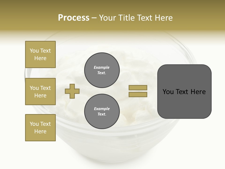 A Bowl Of Whipped Cream On A White Background PowerPoint Template