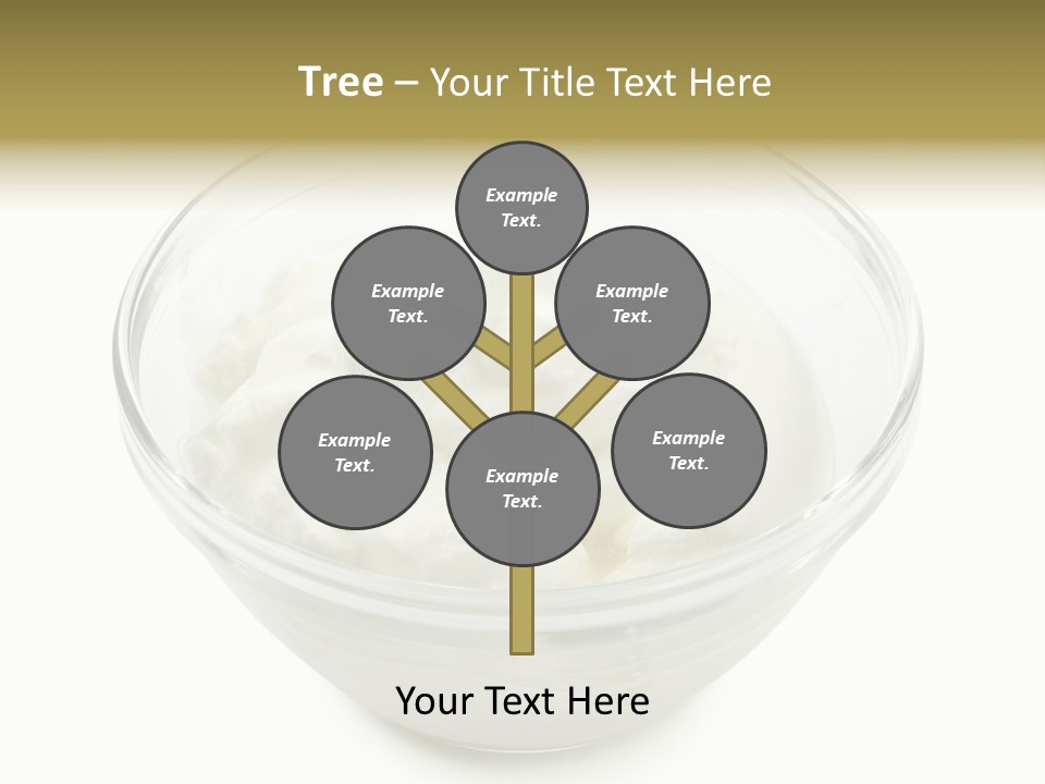 A Bowl Of Whipped Cream On A White Background PowerPoint Template