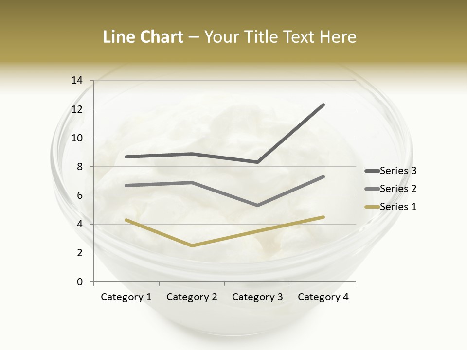 A Bowl Of Whipped Cream On A White Background PowerPoint Template