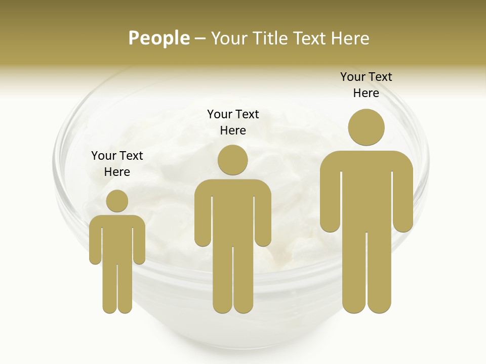 A Bowl Of Whipped Cream On A White Background PowerPoint Template