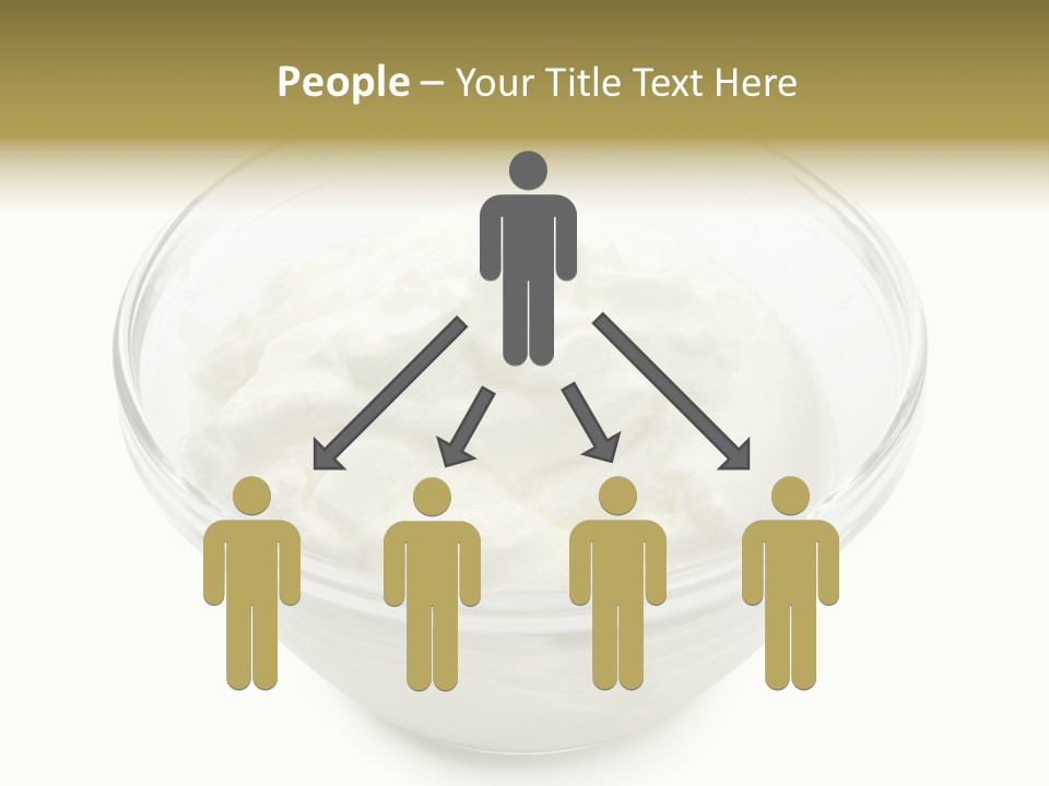 A Bowl Of Whipped Cream On A White Background PowerPoint Template