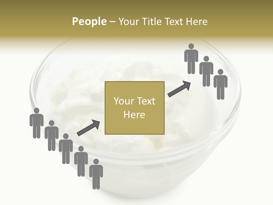 A Bowl Of Whipped Cream On A White Background PowerPoint Template