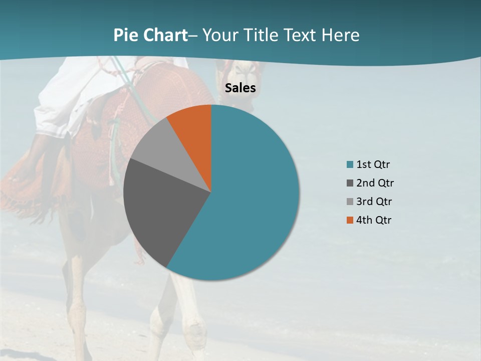 A Person Riding A Camel On A Beach PowerPoint Template
