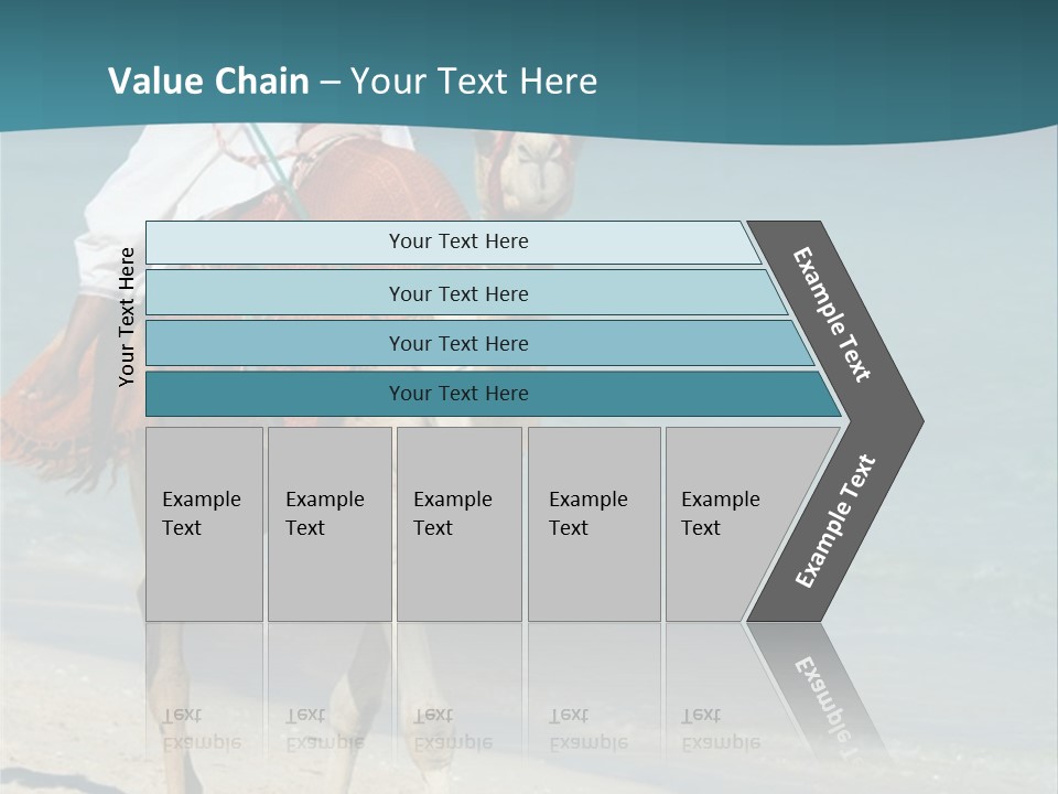 A Person Riding A Camel On A Beach PowerPoint Template