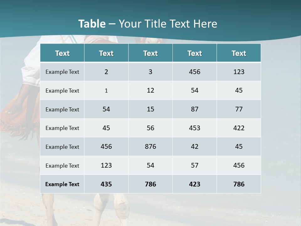 A Person Riding A Camel On A Beach PowerPoint Template