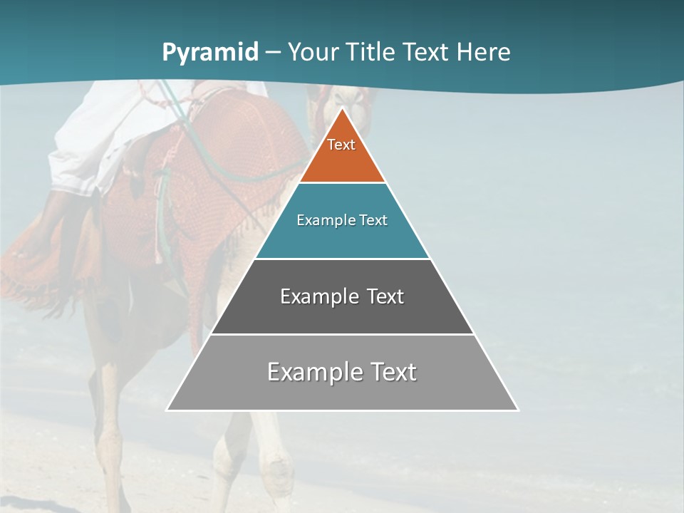 A Person Riding A Camel On A Beach PowerPoint Template