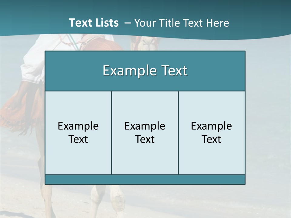 A Person Riding A Camel On A Beach PowerPoint Template