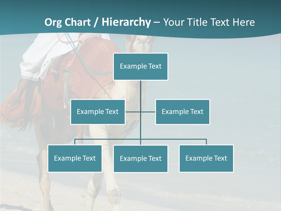 A Person Riding A Camel On A Beach PowerPoint Template