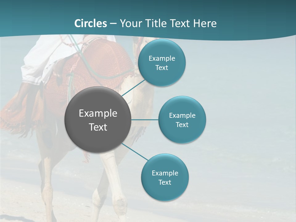 A Person Riding A Camel On A Beach PowerPoint Template