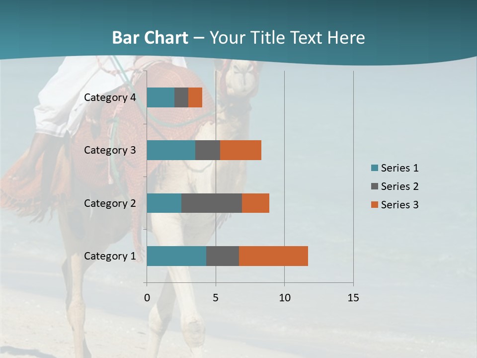A Person Riding A Camel On A Beach PowerPoint Template
