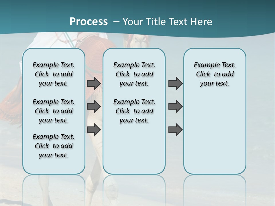 A Person Riding A Camel On A Beach PowerPoint Template