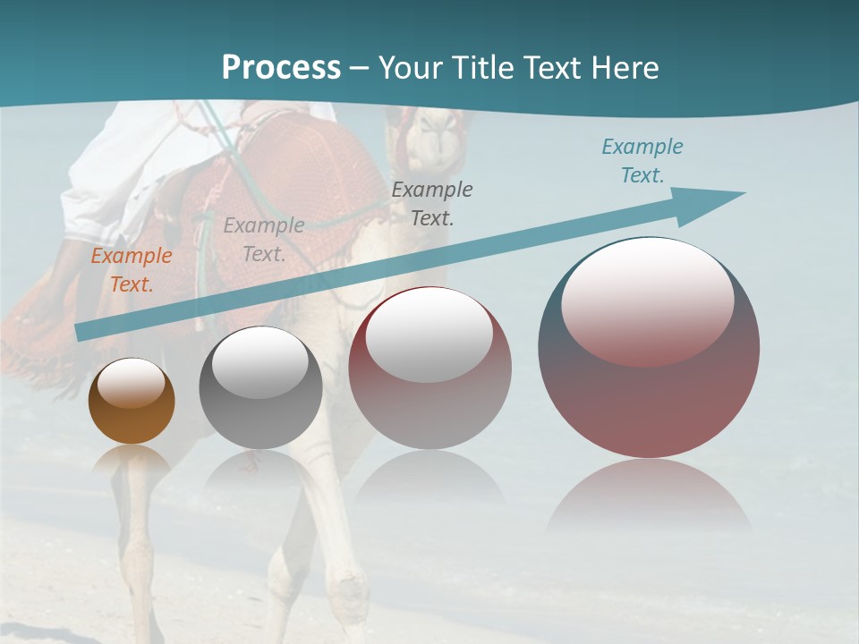 A Person Riding A Camel On A Beach PowerPoint Template