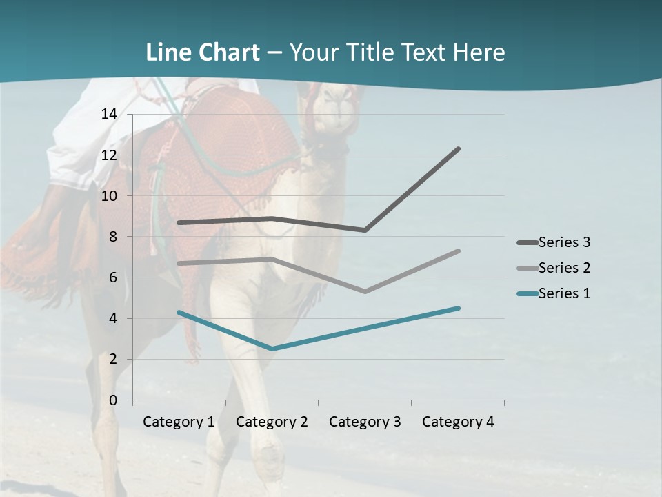 A Person Riding A Camel On A Beach PowerPoint Template