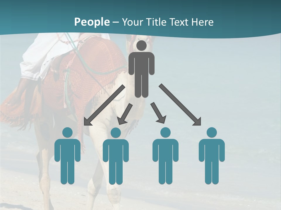 A Person Riding A Camel On A Beach PowerPoint Template