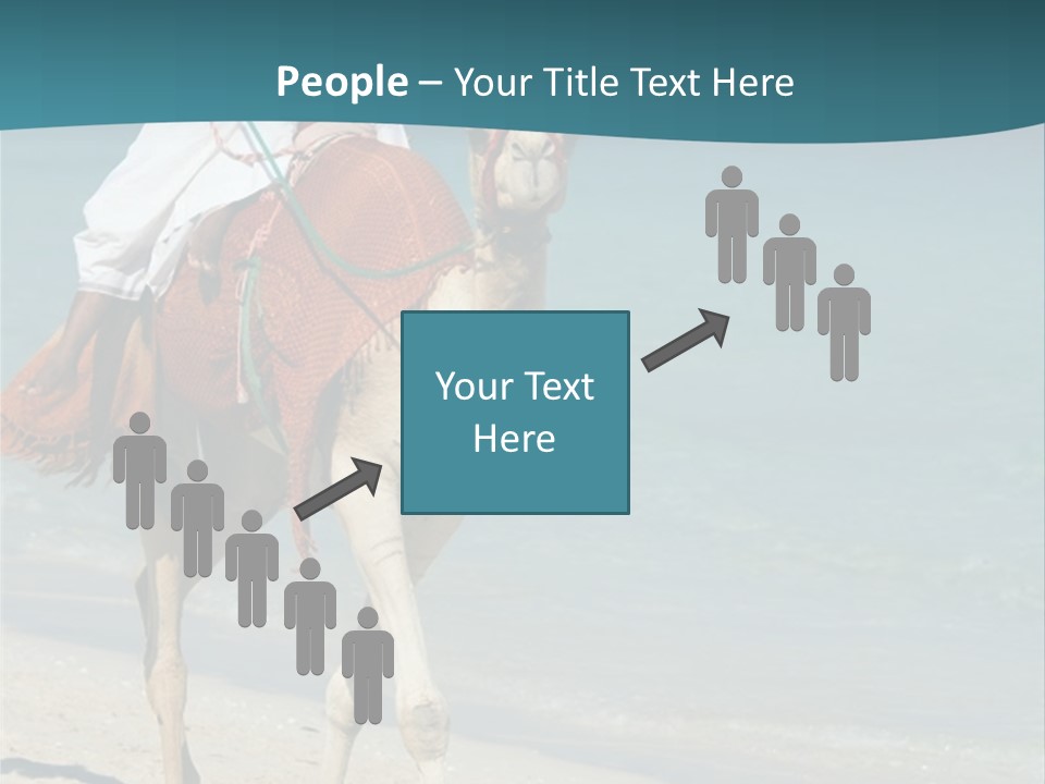 A Person Riding A Camel On A Beach PowerPoint Template