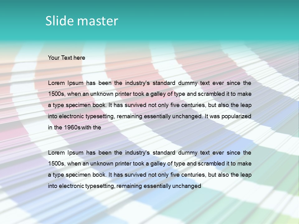 Looking Papers Color PowerPoint Template