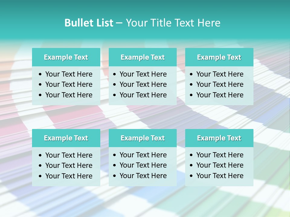 Looking Papers Color PowerPoint Template