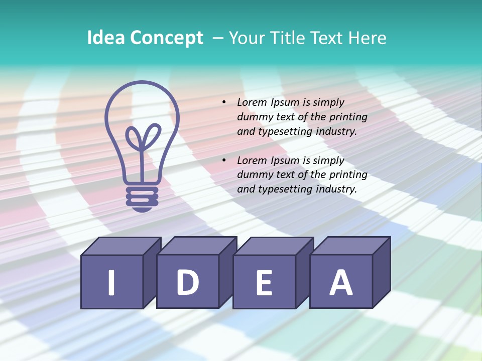 Looking Papers Color PowerPoint Template