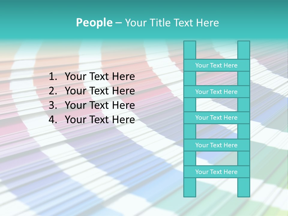 Looking Papers Color PowerPoint Template