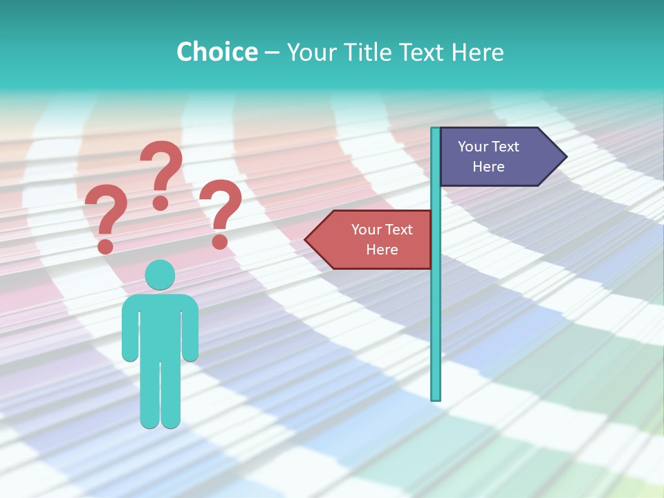Looking Papers Color PowerPoint Template