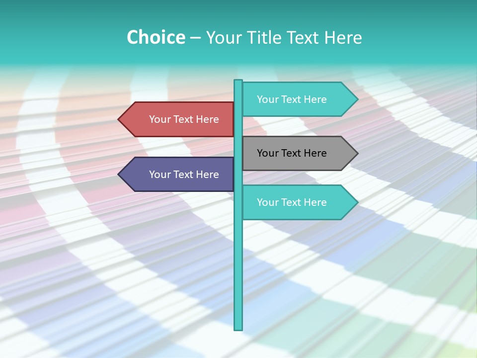 Looking Papers Color PowerPoint Template