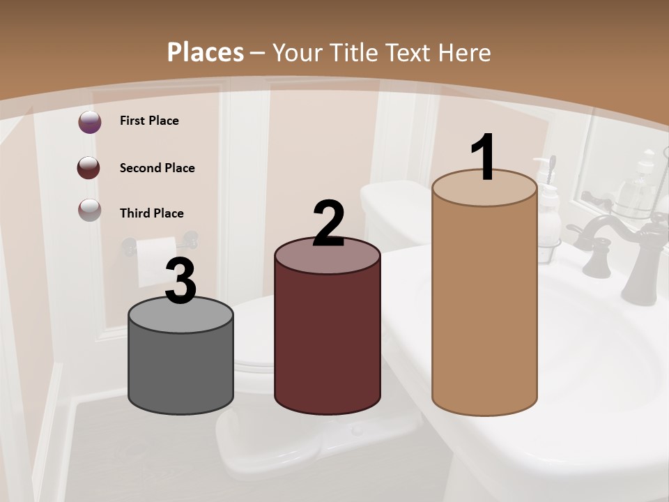 Halfbath Toilet Wood PowerPoint Template