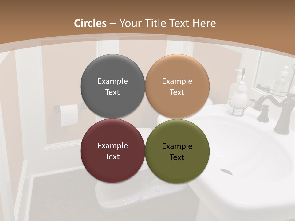 Halfbath Toilet Wood PowerPoint Template