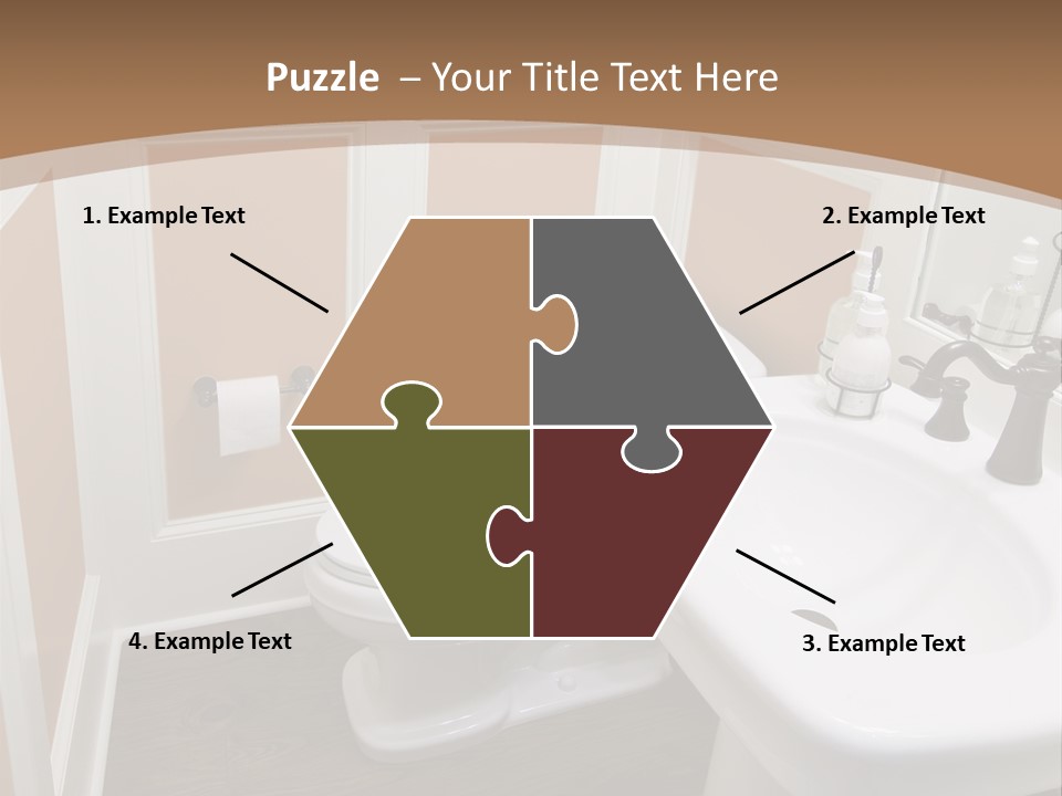 Halfbath Toilet Wood PowerPoint Template