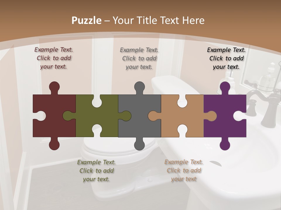 Halfbath Toilet Wood PowerPoint Template