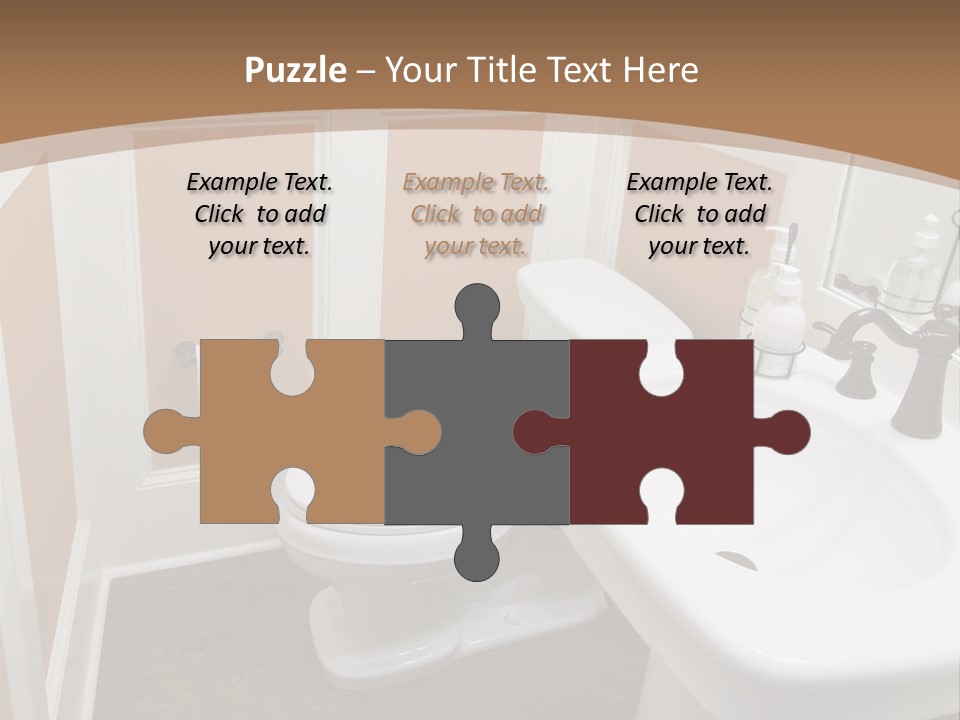 Halfbath Toilet Wood PowerPoint Template