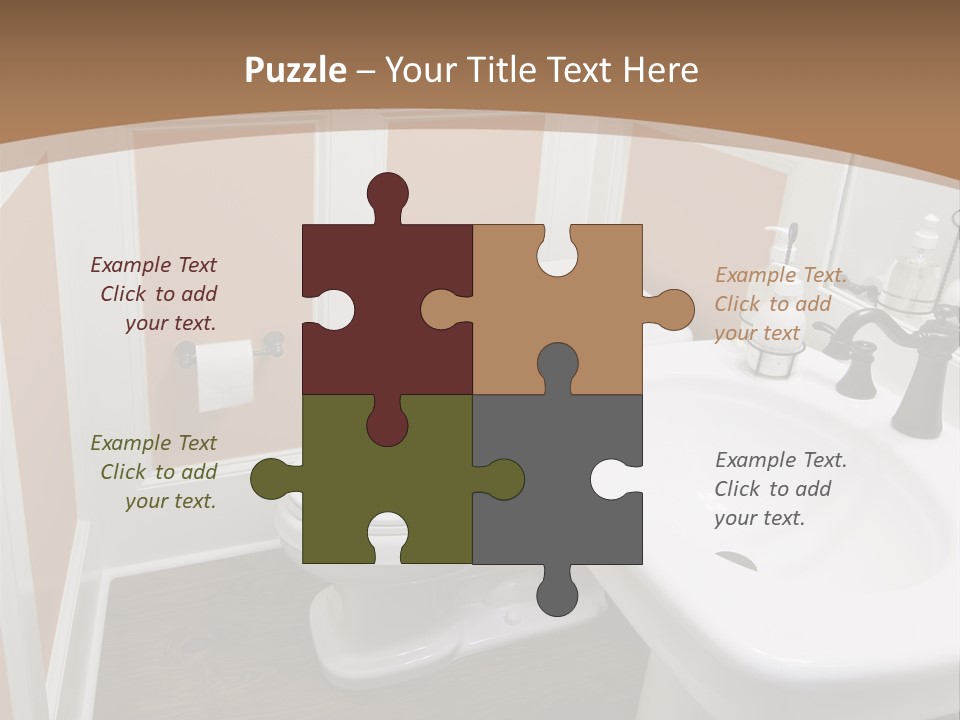 Halfbath Toilet Wood PowerPoint Template