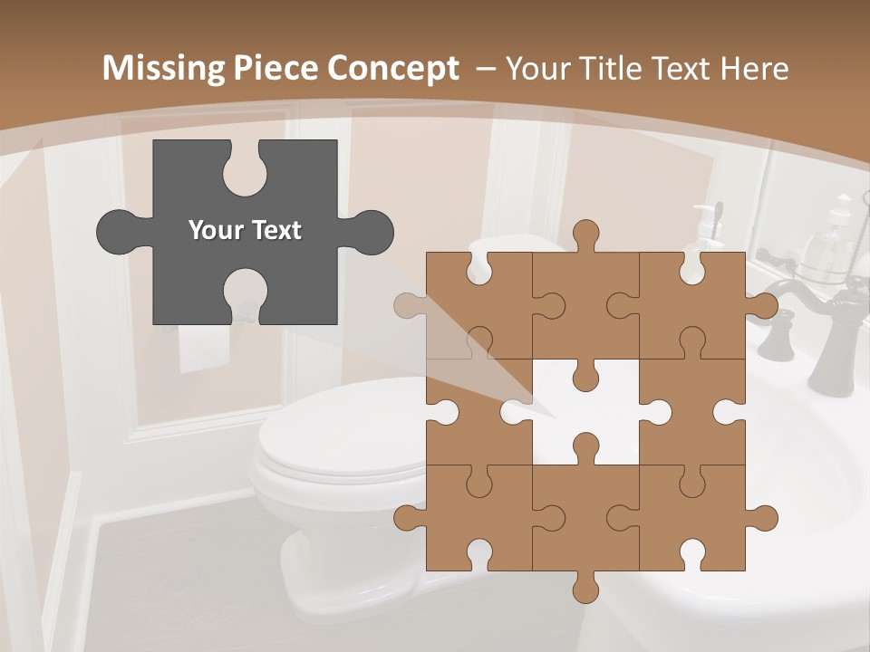 Halfbath Toilet Wood PowerPoint Template