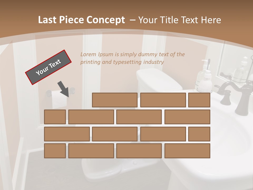 Halfbath Toilet Wood PowerPoint Template