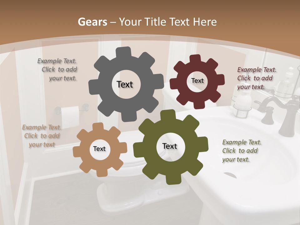 Halfbath Toilet Wood PowerPoint Template