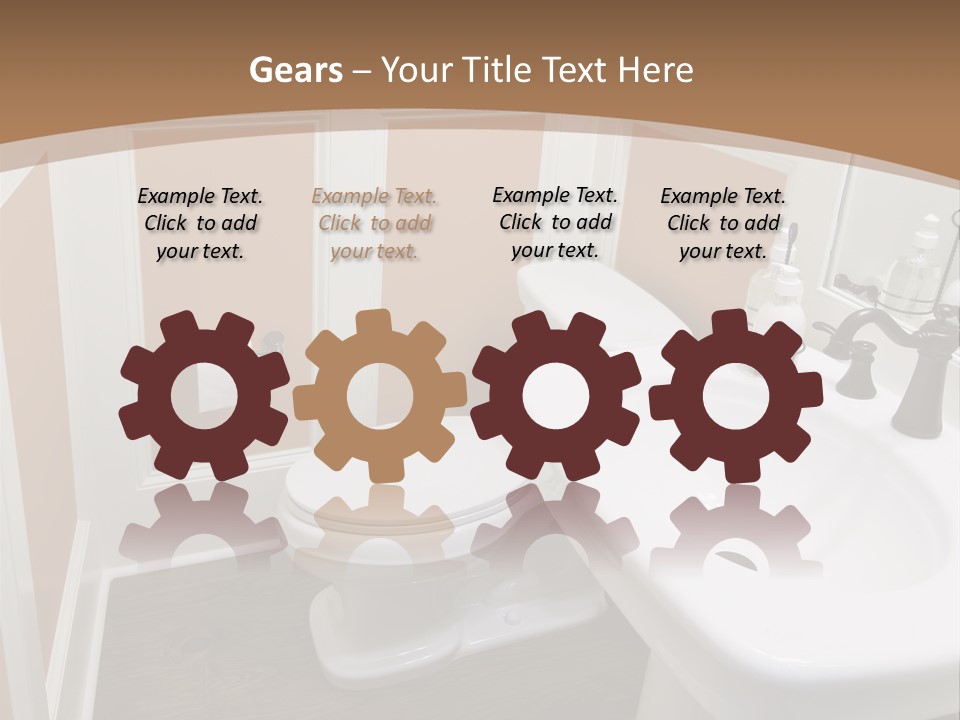 Halfbath Toilet Wood PowerPoint Template