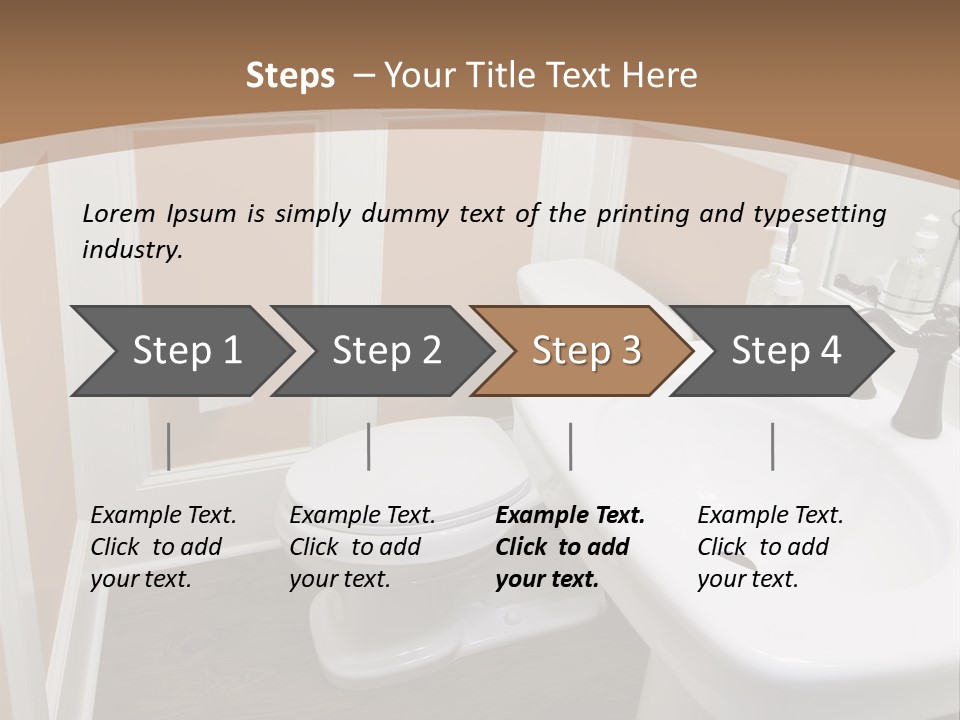 Halfbath Toilet Wood PowerPoint Template