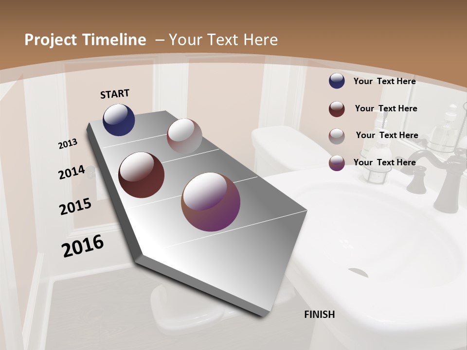 Halfbath Toilet Wood PowerPoint Template