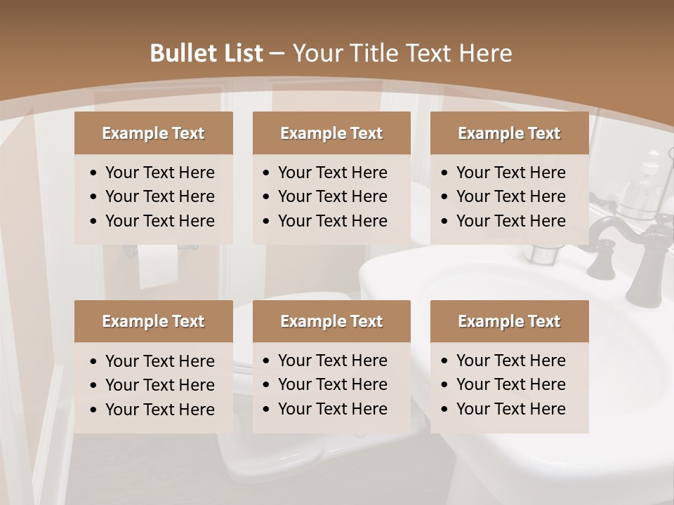 Halfbath Toilet Wood PowerPoint Template