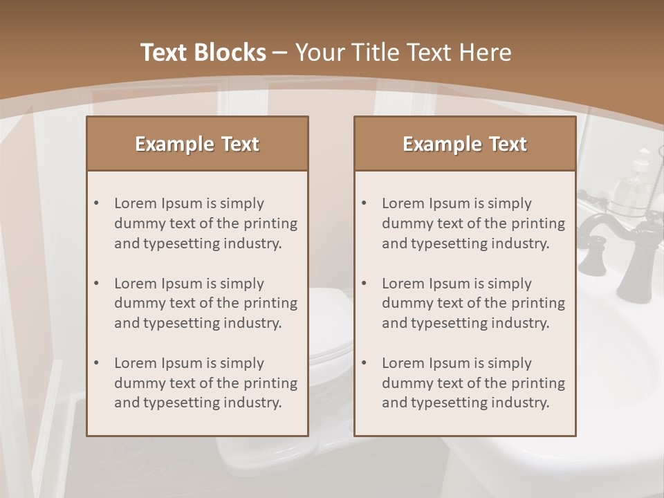 Halfbath Toilet Wood PowerPoint Template