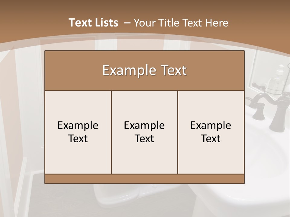 Halfbath Toilet Wood PowerPoint Template