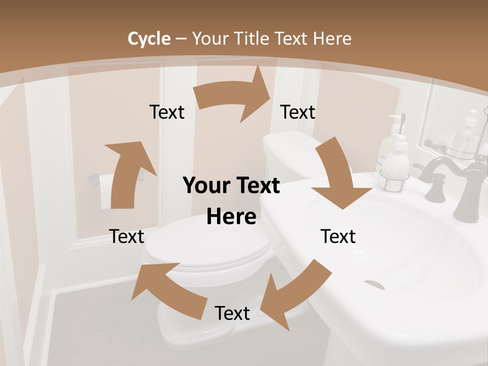 Halfbath Toilet Wood PowerPoint Template