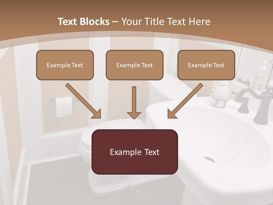 Halfbath Toilet Wood PowerPoint Template