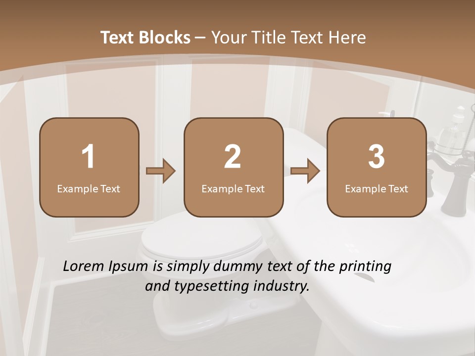 Halfbath Toilet Wood PowerPoint Template