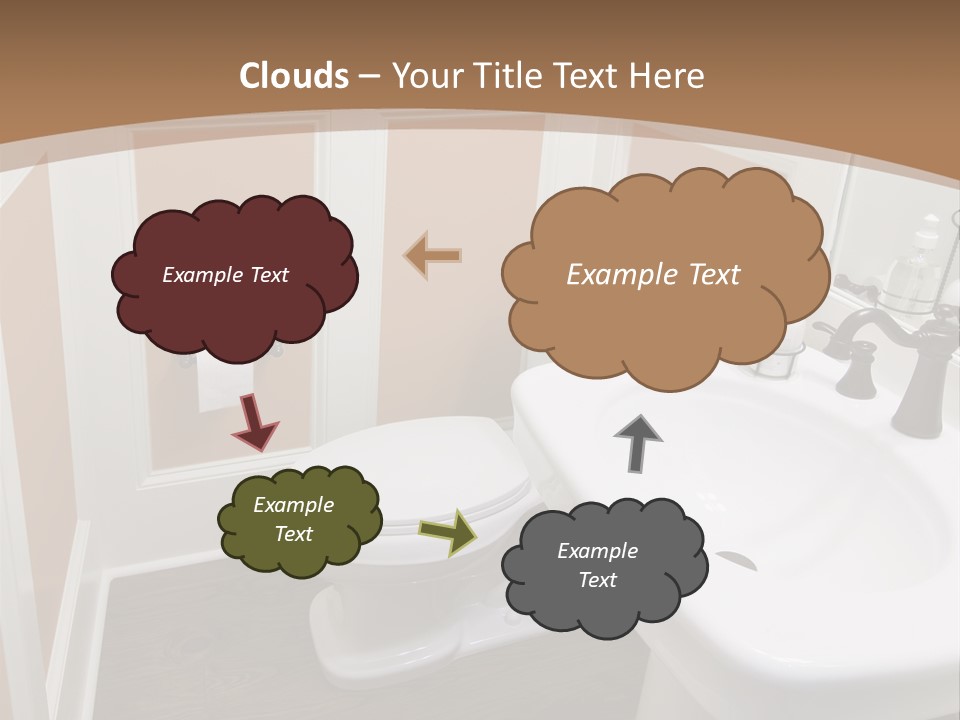 Halfbath Toilet Wood PowerPoint Template