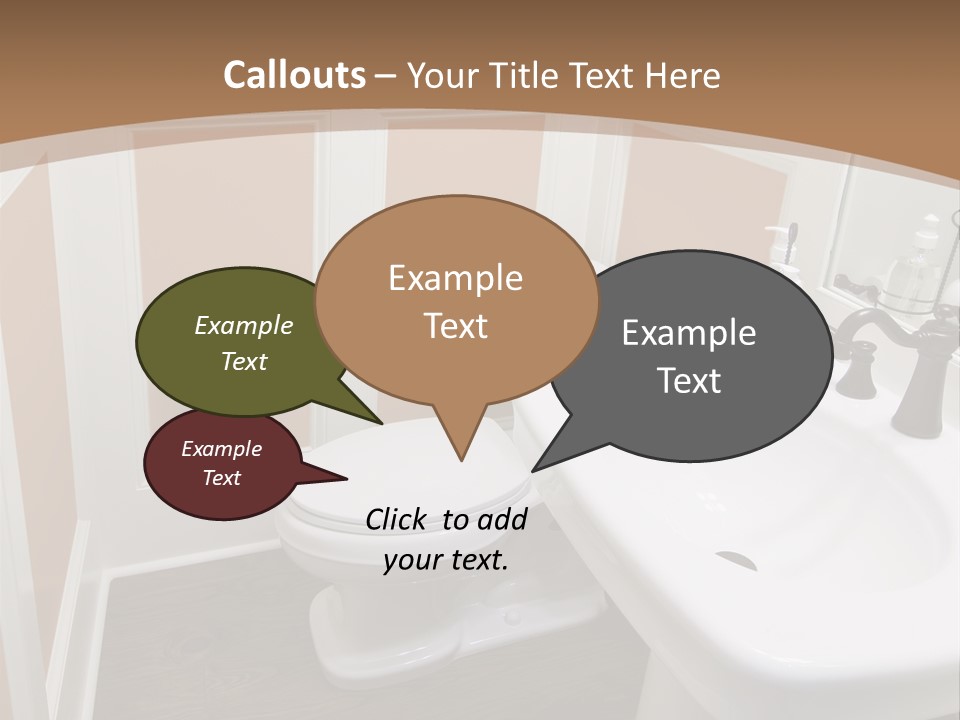 Halfbath Toilet Wood PowerPoint Template